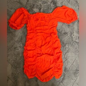 Brand new!!!Moon river cocktail ruched dress ; color orange; size L